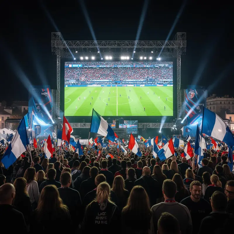 Fan zone sportive en plein air avec écran géant LED outdoor
